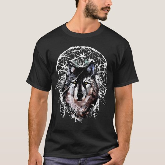 Watercolor Wolf T-shirt (Voorkant)