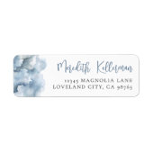 Watercolor Wolk Retouradres Etiket (Voorkant)