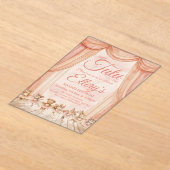 🦊🐰🩰 Watercolor Woodland Ballerina Uitnodigingen (Laagn)