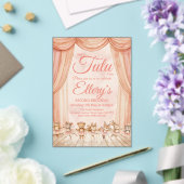 🦊🐰🩰 Watercolor Woodland Ballerina Uitnodigingen (Insitu (Huwelijk))