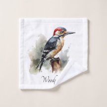 Watercolor Woodland Specht, op maat gemaakt