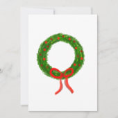 Watercolor Wreath Greeting Card Christmas  Feestdagenkaart (Voorkant)