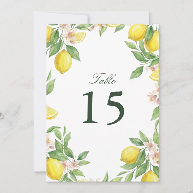 Watercolor Wreath Mediterranean Citrus Wedding (Voorkant)