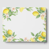 Watercolor Wreath Mediterranean Citrus Wedding Gastenboek (Achterkant)