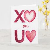 Watercolor Xoxo You Kaart (Gele Bloem)