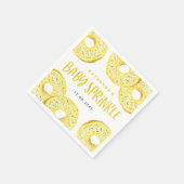 Watercolor Yellow Sprinkle Donuts Baby Sprinkle Servet (Hoek)