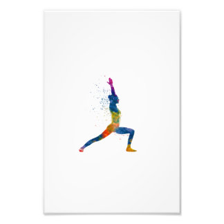 Watercolor yoga foto afdruk