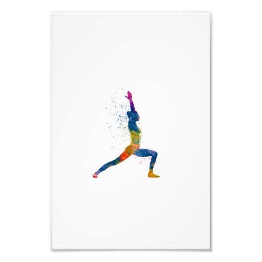 Watercolor yoga foto afdruk (Voorkant)