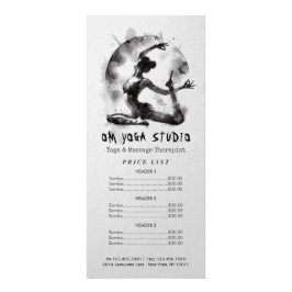 Watercolor Yoga Reiki Eénbenige Koningsduifhouding Reclamekaart