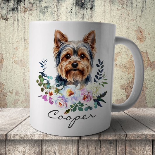 Watercolor Yorkshire Terrier Koffiemok