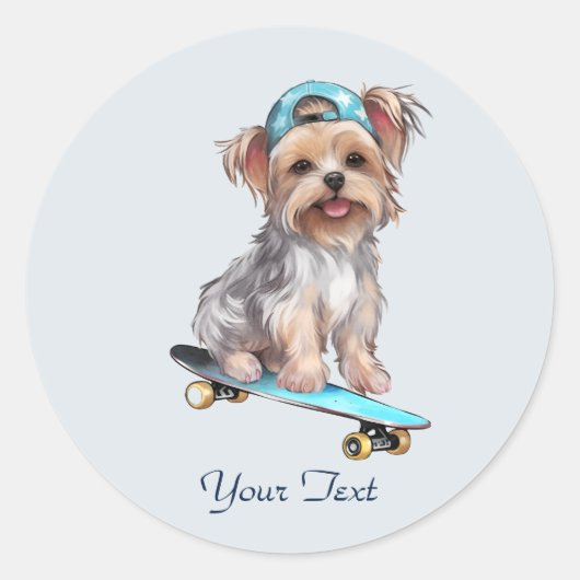 Watercolor Yorkshire Terrier Sticker (Voorkant)