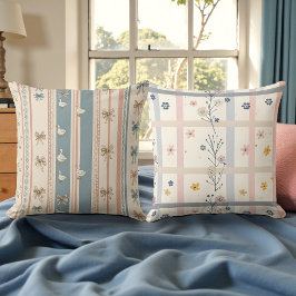 Watercolor Zachte Ganzen & Bloemen Dubbelzijdig Kussen