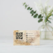 Watercolor Zakelijk QR Code Bedrijfskaart Visitekaartje (Staand voorkant)