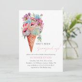 Watercolor Ze Is Opgevist Bruidsdouche  Kaart (Staand voorkant)