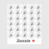 Watercolor Zebra Mini Stickerstickers Sticker (Vel)