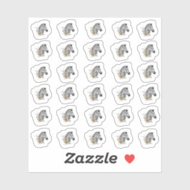 Watercolor Zebra Mini Stickerstickers Sticker