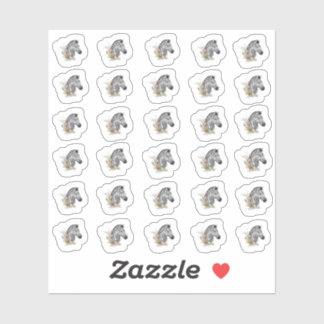 Watercolor Zebra Mini Stickerstickers Sticker