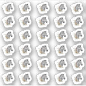 Watercolor Zebra Mini Stickerstickers Sticker (Voorkant)