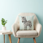 Watercolor Zebra Wilde Dieren Worp Kussen (Stoel)