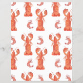 Watercolor Zeebanket Krab Grill Restaurant Menu (Achterkant)