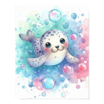 Watercolor zeehond