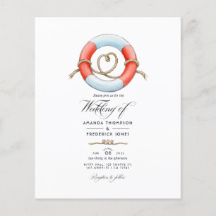 Watercolor Zeehuwelijksfoto Flyer