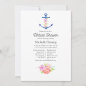 Watercolor Zeekleurige Virtuele Baby Shower Kaart (Voorkant)