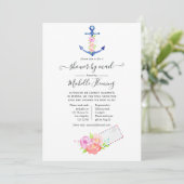 Watercolor Zeemansbabyfeest per post Kaart (Staand voorkant)