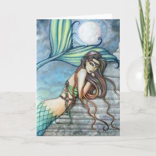 Watercolor Zeemeermin Kaart van Molly Harrison