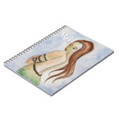Watercolor Zeemeermin Monogram Spiral Notebook Notitieboek (Linkerzijde)