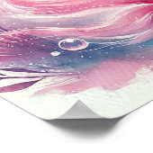 Watercolor Zeemeermin Wandkunst Poster (Hoek)