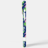 Watercolor Zeepaarden met Monogram Case-Mate iPhone Case (Achterkant / Links)