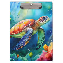 Watercolor zeeschildpad
