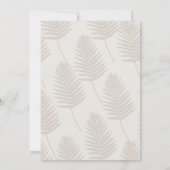 Watercolor Zeeschildpad & Monstera Blad Bruiloft Kaart (Achterkant)