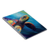 Watercolor Zeeschildpad Notitieboek (Rechterzijde)