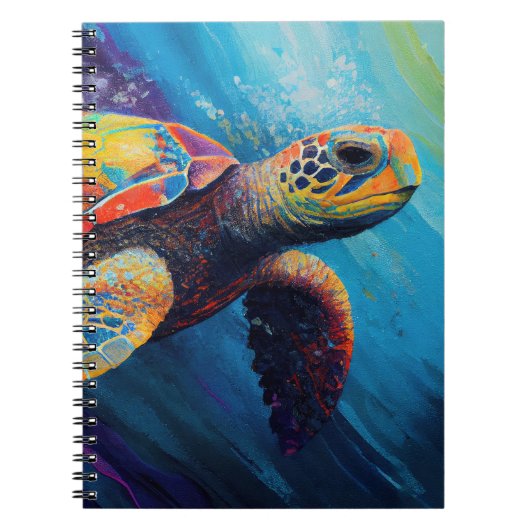 Watercolor Zeeschildpad Notitieboek (Voorkant)