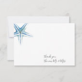 Watercolor Zeester Dank Je Wel Briefkaart Notitiek (Voorkant)