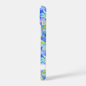 Watercolor Zeester met Initialen iPhone 15 Case (Linkerkant)