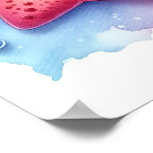 Watercolor Zeester Poster (Hoek)