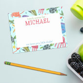 Watercolor Zeewezens Gepersonaliseerde Lunchbriefj Post-it® Notes