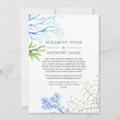 Watercolor Zeewier Bruiloft Beperkte Gastlijst Aankondiging (Voorkant)