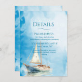 Watercolor Zeilboot Informatiekaartje (Voorkant / Achterkant)