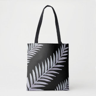 Watercolor Zilveren Bladeren Tote Bag