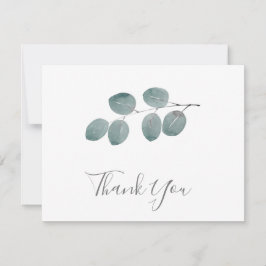 Watercolor Zilveren Dollar Eucalyptus Bladeren Bedankkaart