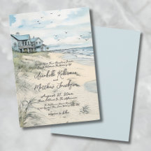 Watercolor Zomer Strand Huwelijk