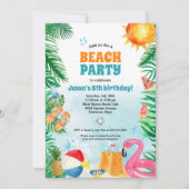 Watercolor Zomerfeest op het Strand Kaart (Voorkant)