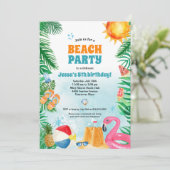 Watercolor Zomerfeest op het Strand Kaart (Staand voorkant)