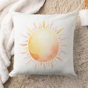 Watercolor Zon Kussen