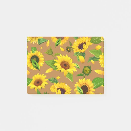 Watercolor Zonnebloem 5 Post-it® Notes (Voorkant)