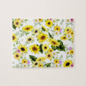 Watercolor Zonnebloem 7 Legpuzzel (Horizontaal)